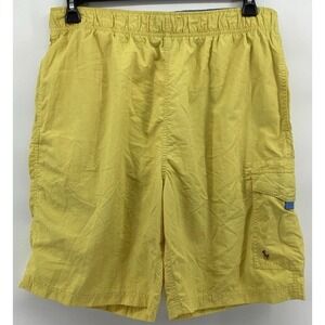 Polo Ralph Lauren Men's Large Yellow Mesh Lined Swim Trunks No Draw String Vtg